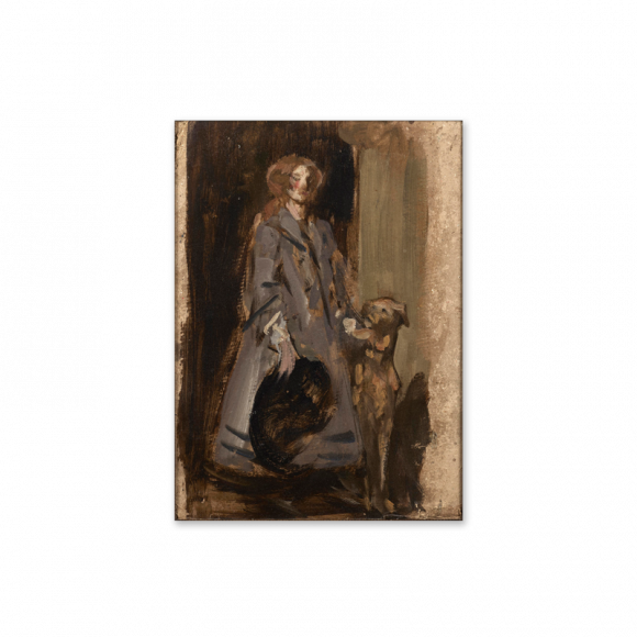 Study of a Woman with a Dog Image 1